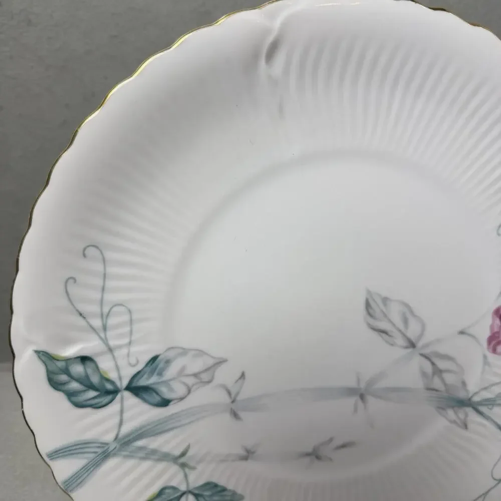 Vintage Gold China Sweet Pea Plate Floral Painted Made in Japan